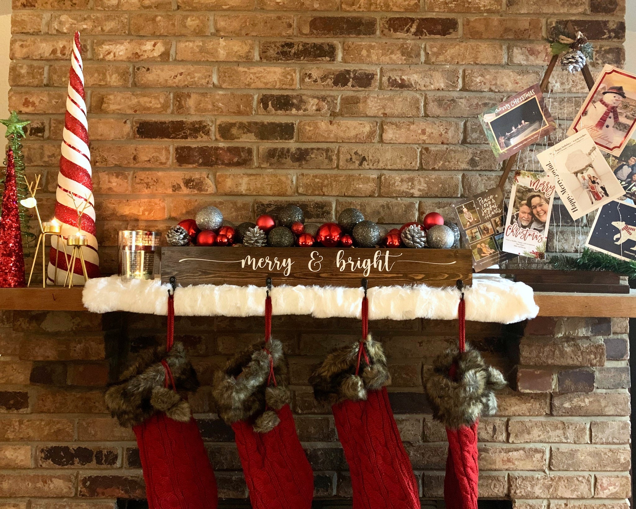 2x Stocking Hook Hangers Mantle Hook Decor Christmas Tree and